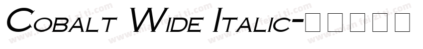 Cobalt Wide Italic字体转换